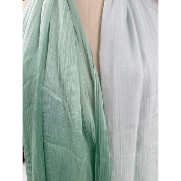 Calypso St Barth Cashmere Modal Green Ombre Wrap Scarf Coastal Boho NWOT - Picture 2 of 3